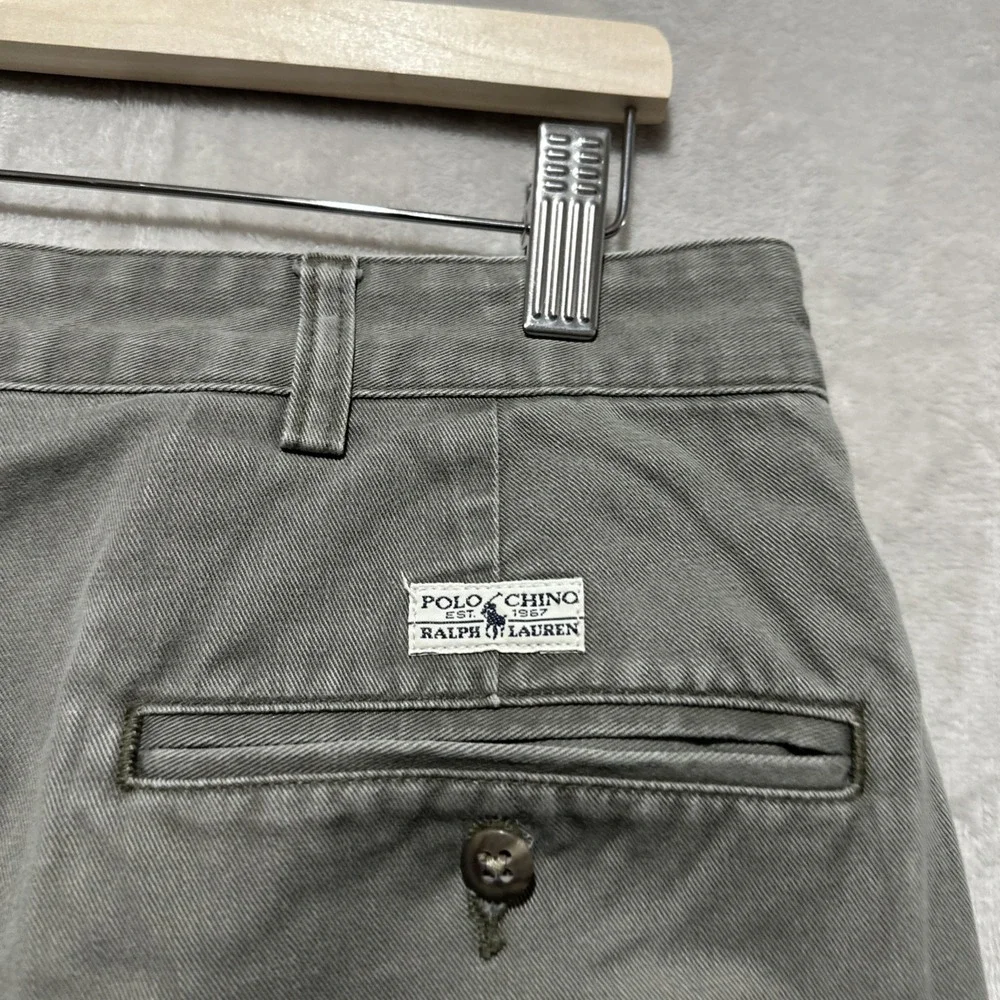 Vintage Polo Ralph Lauren Pleated Front Men's Chino Pants Size 36x32 Green